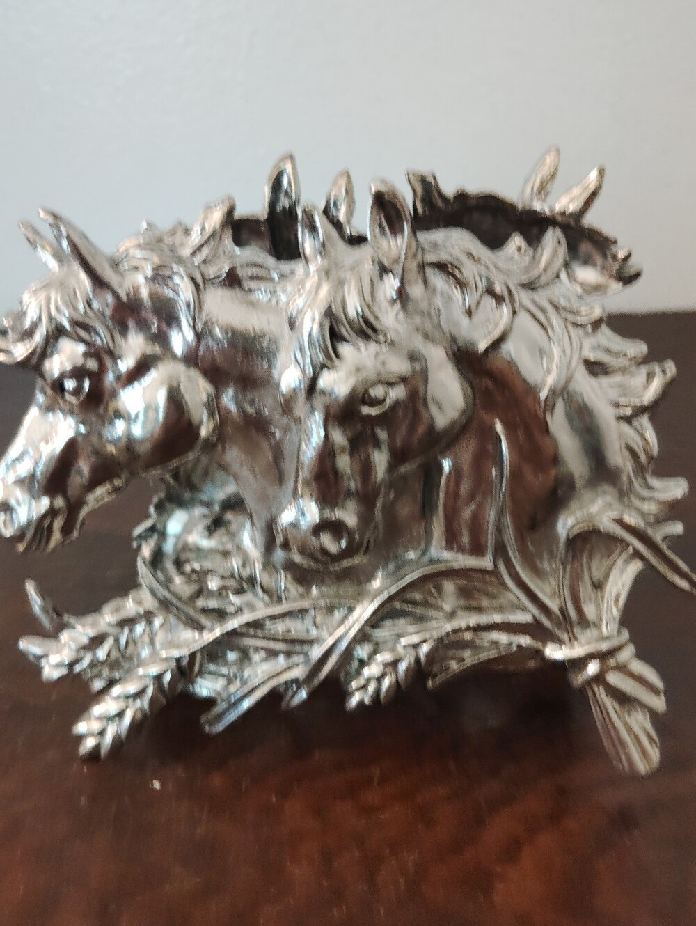 Arthur Court Silver Metal Horse Napkin Holder Equestrian
